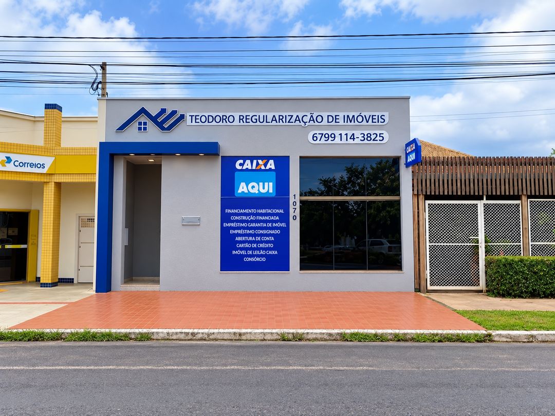 Fachada do escritório Teodoro Regularização de Imóveis em Três Lagoas – MS